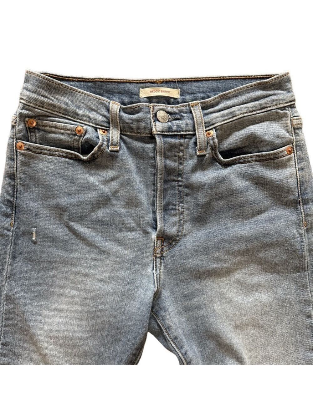 Levi's Wedgie Skinny Jeans High Rise Ankle W28 - Picture 2 of 14